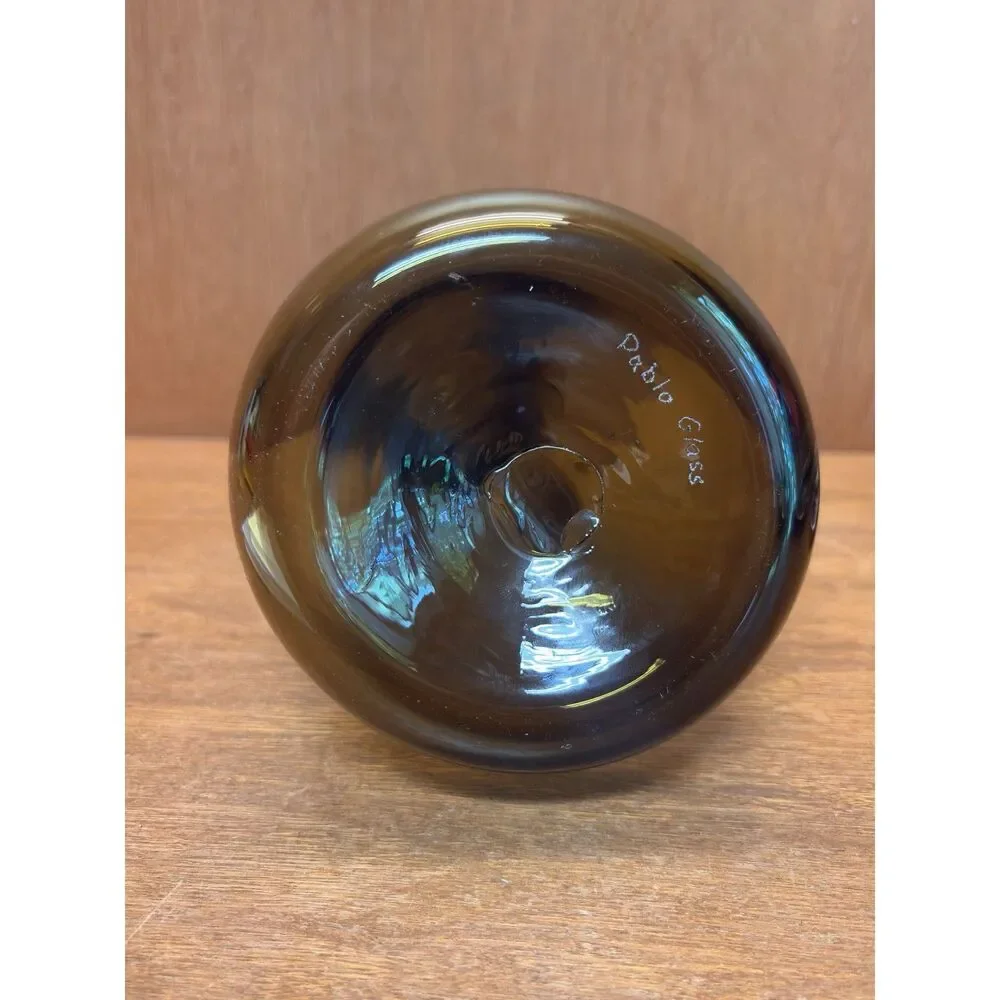 Pablo Glass Handblown Studio Art Tapered Vase 12